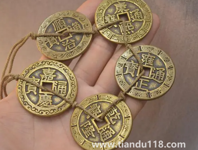 五帝錢化大門煞怎么放3