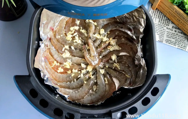 基圍蝦用空氣炸鍋怎么做好吃2