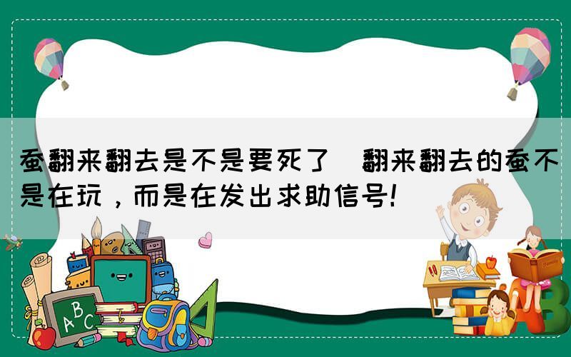 蠶翻來翻去是不是要死了(翻來翻去的蠶不是在玩，而是在發(fā)出求助信號！)