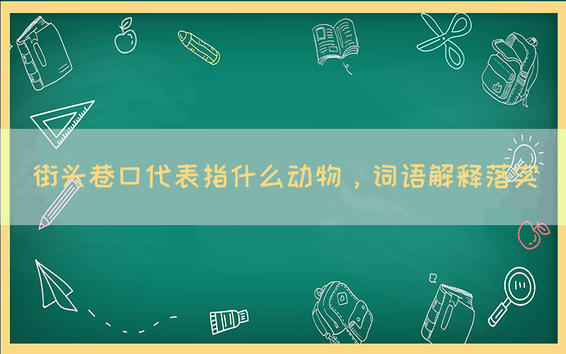 街頭巷口代表指什么動(dòng)物，詞語(yǔ)解釋落實(shí)