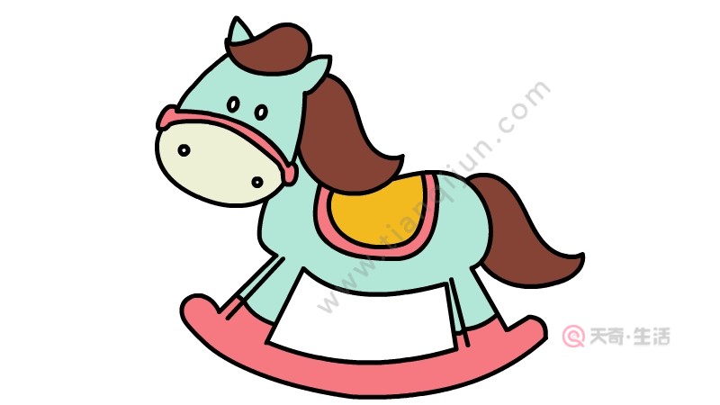 兒童木馬簡(jiǎn)筆畫(huà)教程