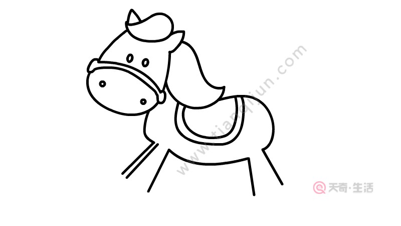 兒童木馬簡(jiǎn)筆畫(huà)教程