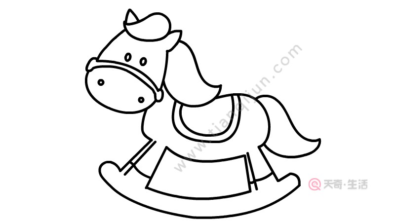 兒童木馬簡(jiǎn)筆畫(huà)教程